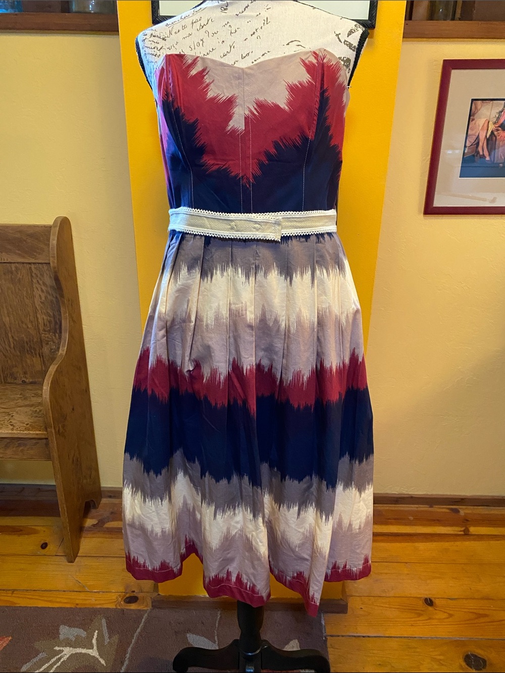 Anthropologie Cory Lynn Calter Cotton Color-Dipped Cocktail Dress